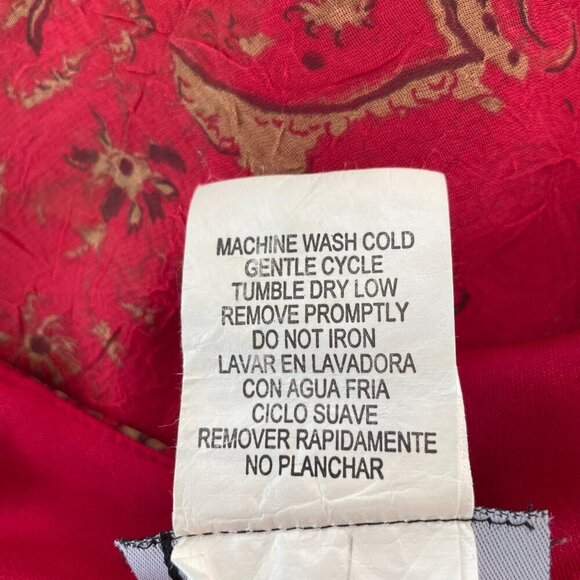 B. Darlin Red Cowl Neck Sleeveless Asymmetrical Hemline Paisley Dress, Size 5/6 - Picture 7 of 9